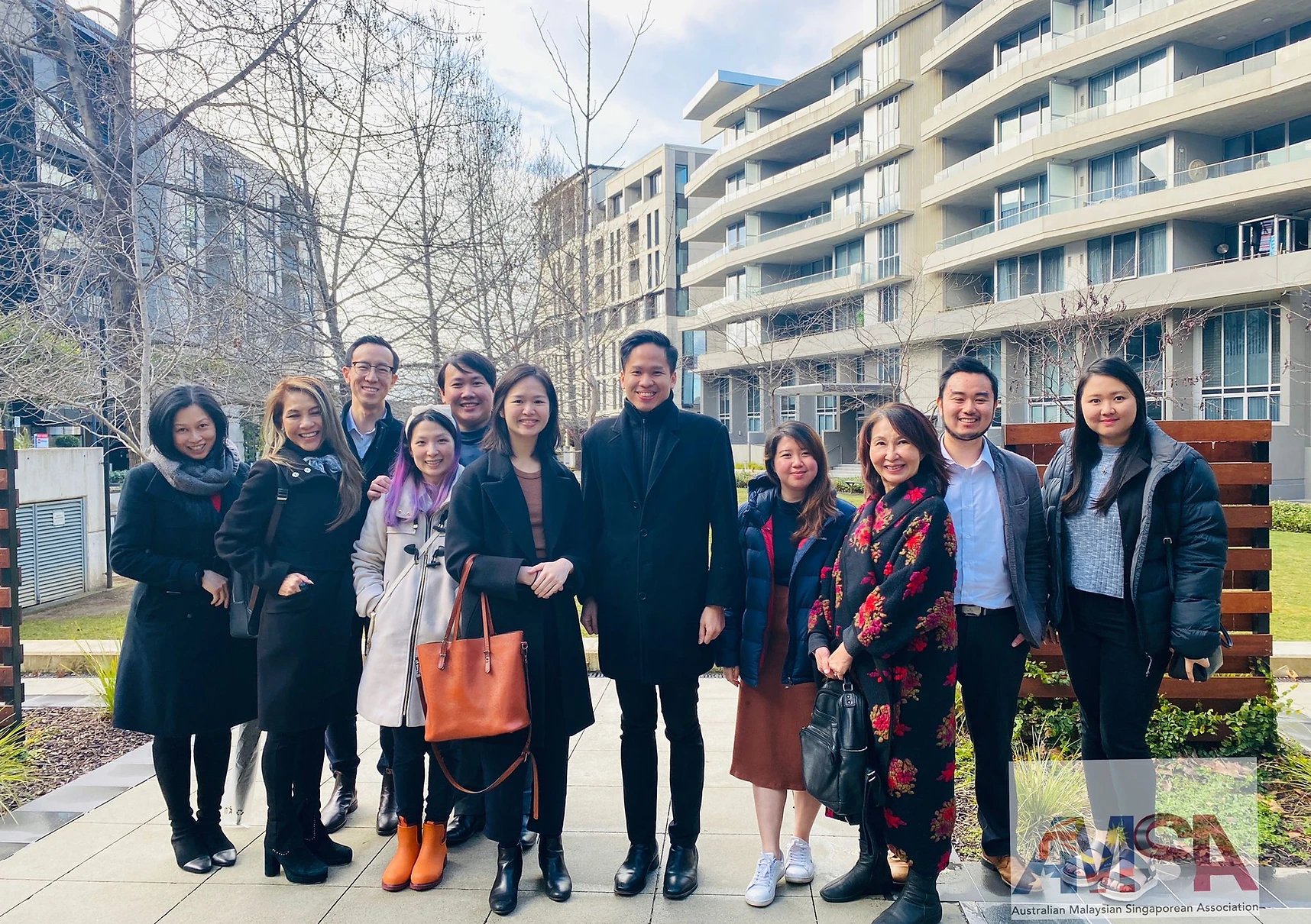 AMSA team with the First Secretary of the Singapore High Commission, Canberra