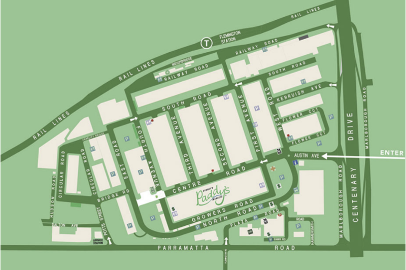 Paddys Markets Flemington Map-1