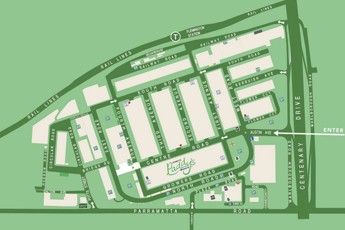 A Map of Paddy's Markets Flemington